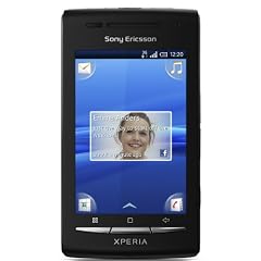 Sony Ericsson Xperia X8 Smartphone (7,62 cm (3 Zoll) Display, Touchscreen, 3 Megapixel Kamera, Android OS) schwarz inkl. silber Wechselcover