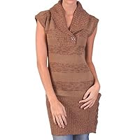 Ci Sono by Adi Juniors Shawl Collar Striped Cable Sweater Dress