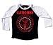 Toddler Kids THE RAMONES Longsleeve Raglan Jersey - Black/White