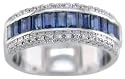 18KW Sapphire & Diamond Band