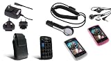 Verizon Wireless Blackberry Storm/Thunder 9500/9530 Accessories: OEM Home Charger, OEM Car Charger, OEM Leather Case, OEM Black Silicone Case, OEM Clear Silicone Case, OEM Magenta Silicone Case, OEM 3.5mm Stereo Headset Kit/Set