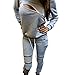 Jubileens Sexy Women's 2 Pieces Long Sleeve Sweatshirt and Pants Tracksuit Outfits (XL, Grey)