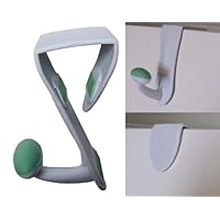 Over the Door Single Hook. Super Grip, Non Slip Head to Secure Garments, Non Slip Pads to Prevent Damage to Door