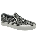 Vans Classic Slip Skate - 6 Uk - Black & Silver - Fabric