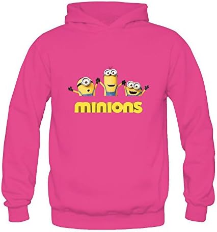ZHEIUU Women's Minions Hand in Hand Hoodie X-Large Pink