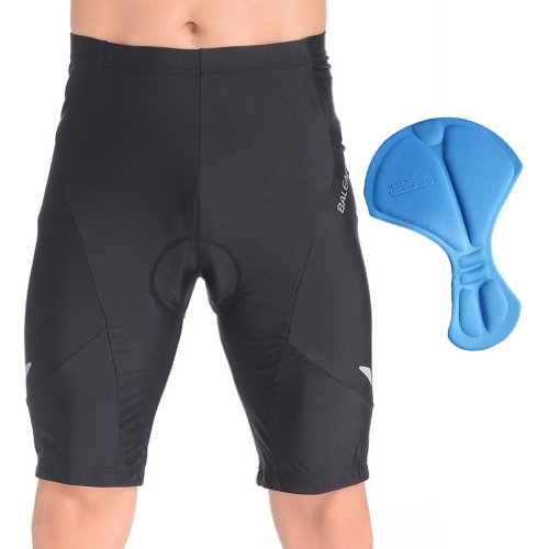 Baleaf Cycling Men's Shorts Half Pants COOLMAX Padded Compression 1/2 Tights Black