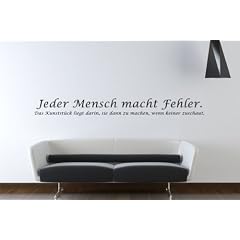 Wandtattoo Spruch Jeder Mensch macht Fehler (150 x 16 cm)