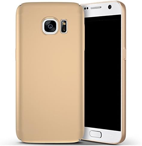Galaxy S7 Case, KAWN New Generation Full Cover Silk PC Case[Single Fit] - [Non Slip][Slim Fit] - For Samsung Galaxy S7 (2016) (Shine Gold)