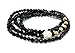 Stretch Four Row Bracelet on 4mm Faceted Onyx with 8mm CZ Clear Pave and Gold Filled Beads Can Be Also Wear As Necklace Handmade