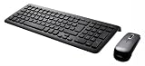 Perixx PERIDUO-710B, Wireless Keyboard and Mouse Combo Set - Compact Size 15.32"x5.59"x0.98" Dimension - Built-in Numeric Keypad - Piano Black - Chiclet Key Design - Brand Batteries Included - 128 Bit AES Encryption - US English Layout