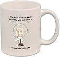 Einstein Mug - Idiots and Geniuses Quote (click on "Other HercuGlass Products" to see our full collection of "Mug Musings"