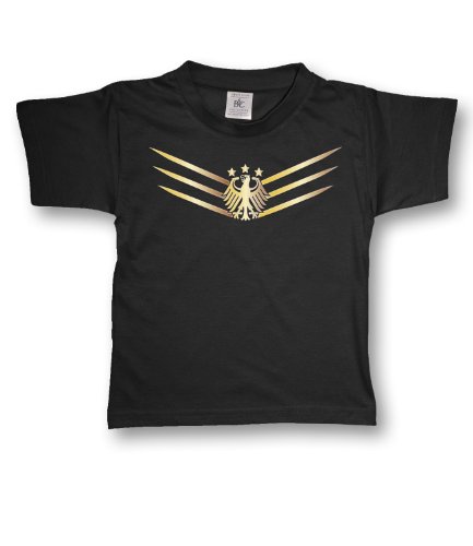 Luckja Kinder T-Shirt EM 2016 Deutschland Trikot Gold Edition Größe 134-146