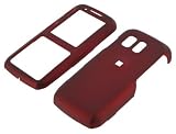 Samsung Rant M540 Red Rubberize Textured Snap-On Case Cover with Removable Swivel Belt Clip