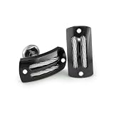 Edward Mirell - Sport Cuff Links in Black Titanium and Sterling Silver