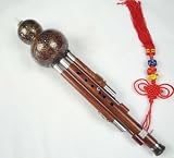 Produkt-Bild: Sandelholz Cloisonne 3 Octave Gourd Flute Hulusi Woodwind + Fall #108 - Ksotenloser Versand, Weltweit