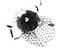 Always a Lady Womens Fascinator Hat Hair Clip for Derby Party Funeral Polka Dot Veil