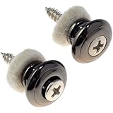2pcs Mushrooms Head Guitar Strap Buttons Strap Locks Black Guitar Parts