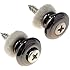 2pcs Mushrooms Head Guitar Strap Buttons Strap Locks Black Guitar Parts