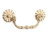 Bail & Rosette Pull Brass 4 1/2 Boring