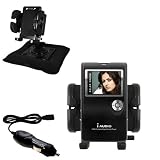 Cowon iAudio X5 Auto Bean Bag Dash Holder with Car Charger - Uses Gomadic TipExchange
