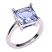 Weina Created Princess Cut Tanzanite Silver Filled Filled Fashion Ring Size 5 6 7 8 9 10 11 12 PR40