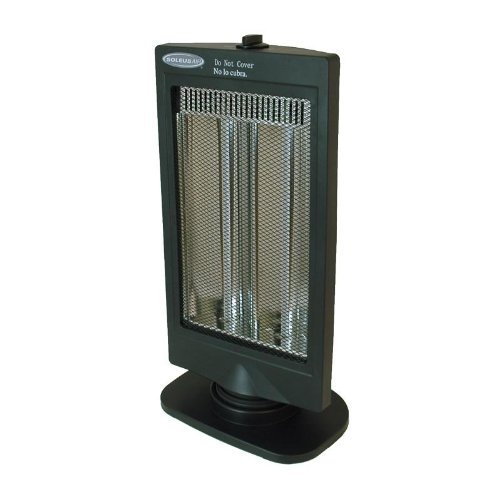Soleus Air HR3-08-21, Oscillating Reflective Heater, Black