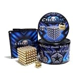 6 x 6 CyberCube GOLD tone magnetic balls Toy magnet ball square 224 pieces cyber cube