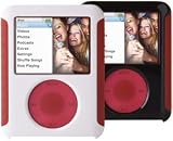 Ipod Nano 3G Silicone Slv Red with blk & Wht Fceplts