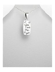 Message Pendant Necklace In 92.5 Sterling Silver