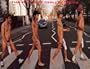 Red Hot Chili Peppers, 25x19 Color Socks (Abbey Road Spoof)