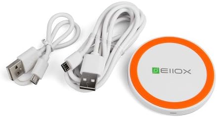 EiioX Qi Wireless Charging Pad for All Qi Compatible Devices-Orange