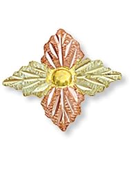 Landstroms Black Hills Gold Tie Tack / Lapel Pin with Leaves - R756