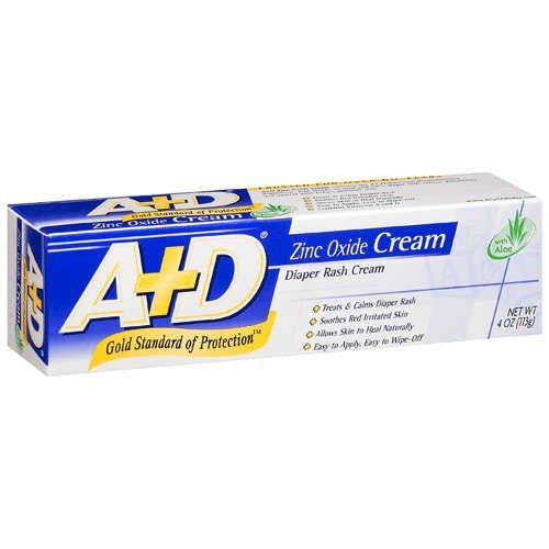 A & D Diaper Rash Cream Zinc Oxdie 4 oz.