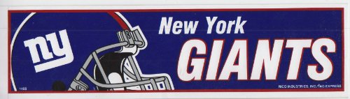 New York Giants NFL Bumper Sticker - 3