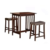 Homelegance Scottsdale 3-Piece Counter Table and Stools, Cherry