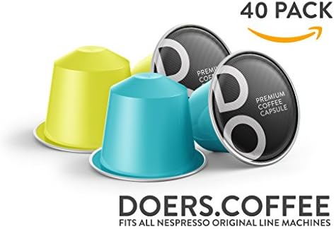 40 Count Nespresso Compatible Capsules - DARK RICH ESPRESSO by DOERS Coffee - Nespresso Pods Alternative - 100% Compatible with Original line Machines (Flagship Blend Bella Blend, 40 Capsules)