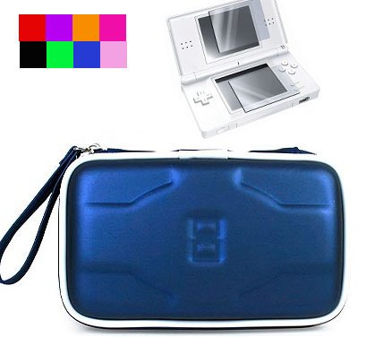 Nintendo DS Lite Eva Carrying Case for Nitendo DS Lite NDS Lite + Bonus Screen Protector Kit (Many Color available) + Wristband