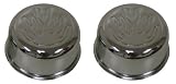 Chevy/Ford/Mopar Chrome Steel Breather Set - Flamed