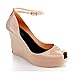 Forever Rosemary-86 Women's Peep Toe Wedge Heel Jelly Sandals