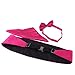 HDE Pink Cummerbund, Bow Tie, Pocket Square for Men Satin Tuxedo Set