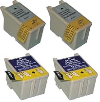 Take4Less 4-pack (2B+2C) T019 T020 T019201 T020201 Compatible Ink Cartridges for Epson Stylus Color 880 880i 8&sup3;