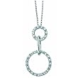 Double Loop Diamond Pendant Necklace