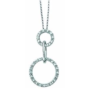 Double Loop Diamond Pendant Necklace