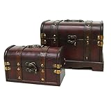 アンティーク宝箱(茶)大小2個セット アンティーク宝箱(茶)大小2個セット