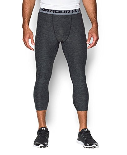 Under Armour Men's HeatGear Armour Twist ¾ Compression Leggings, Black (001), Large