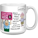 Tree-Free Greetings XM27920 Aunty Acid Artful Jumbo Mug, 20-Ounce, Advice for Men
