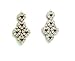 Diamond Earrings Fine Earrings, 0.85k G.V.V.S. Brilliant Diamonds on 18k White Gold Damiani Style Design Earrings Made in Italy