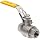 Merit Brass Stainless Steel 316 Ball Valve, Two Piece, Full Port, Lever, NPT Female