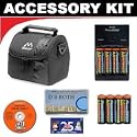 Deluxe Accessory Kit with Charger & 8 AA Rechargeable Batteries + Digital Camera Case For The Nikon Coolpix L100 Digital Camera