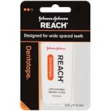 Reach Dentotape, Designed for wide spaced teeth. Unflavored, Waxed Floss,100 Yard (Pack of 6)